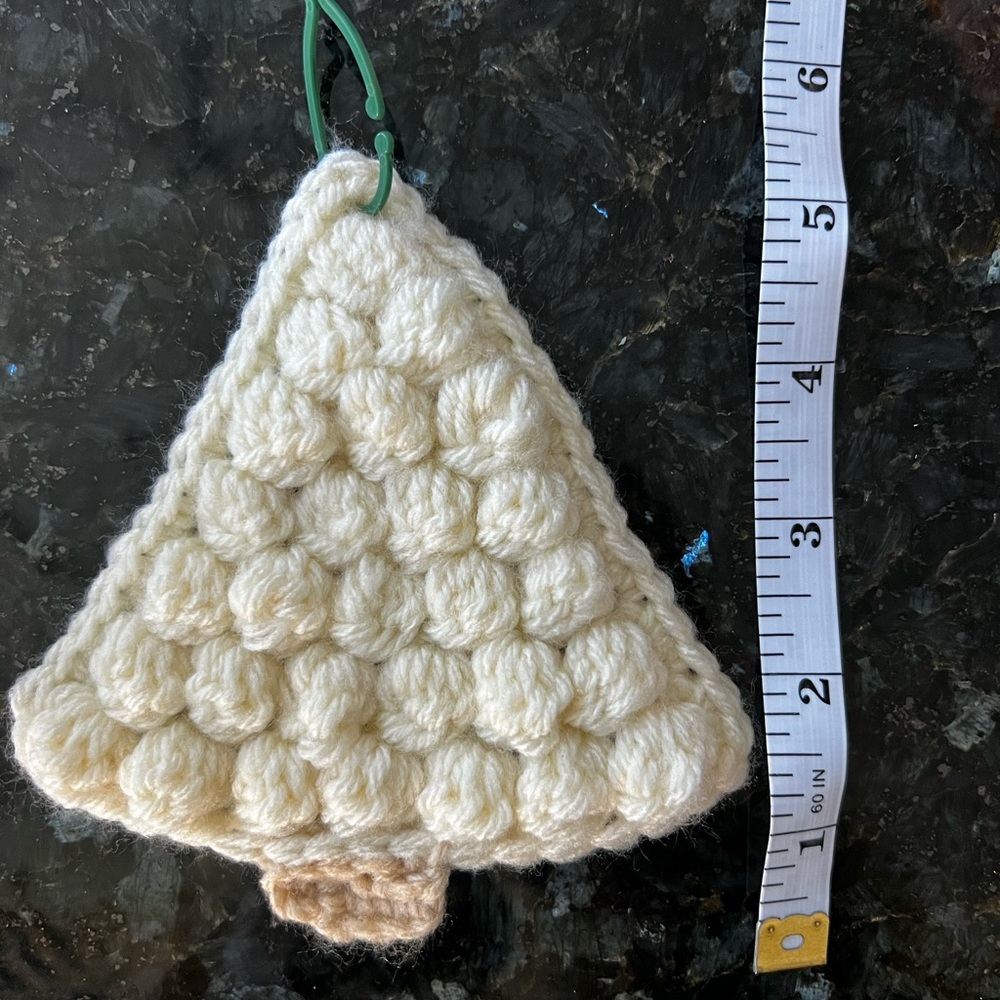 Hand Crocheted White Christmas Tree Ornament! - Picture 3 of 5